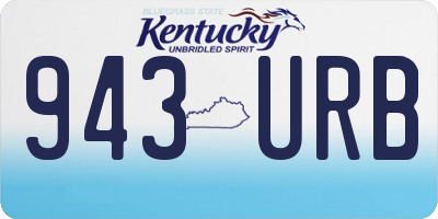 KY license plate 943URB