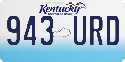 KY license plate 943URD