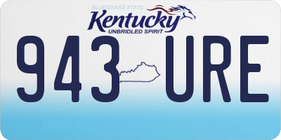 KY license plate 943URE