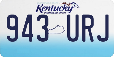 KY license plate 943URJ