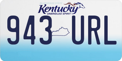 KY license plate 943URL