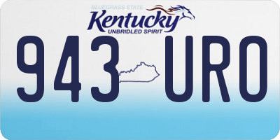 KY license plate 943URO