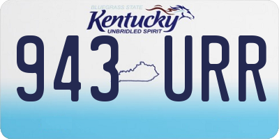 KY license plate 943URR