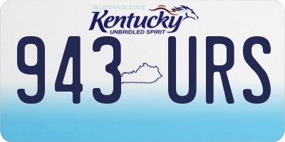 KY license plate 943URS