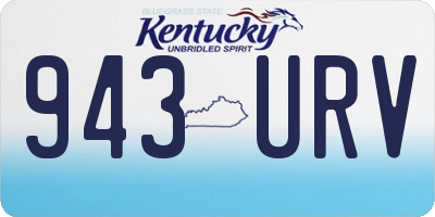 KY license plate 943URV