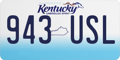 KY license plate 943USL