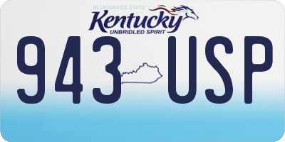 KY license plate 943USP