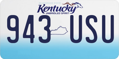 KY license plate 943USU
