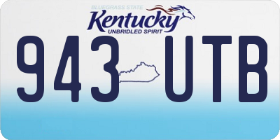 KY license plate 943UTB