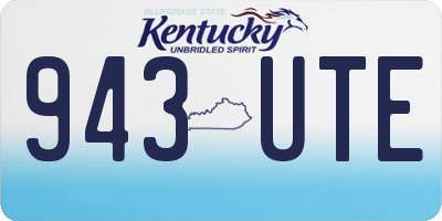 KY license plate 943UTE