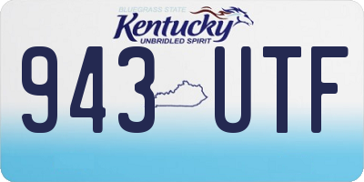 KY license plate 943UTF