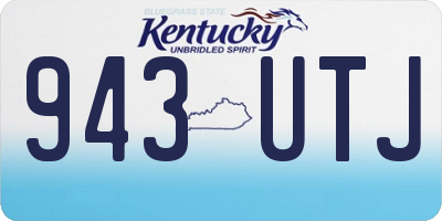 KY license plate 943UTJ