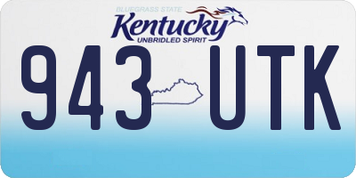 KY license plate 943UTK