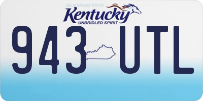 KY license plate 943UTL