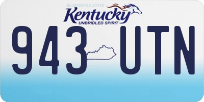 KY license plate 943UTN
