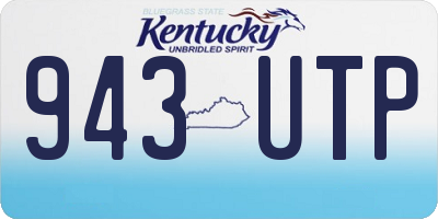 KY license plate 943UTP