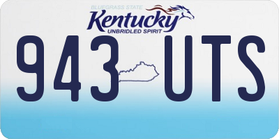 KY license plate 943UTS