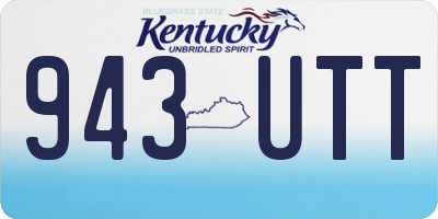 KY license plate 943UTT