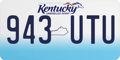 KY license plate 943UTU