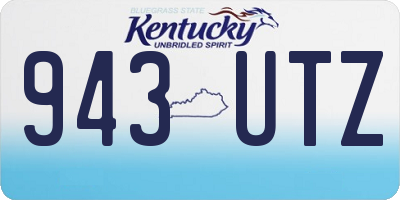 KY license plate 943UTZ