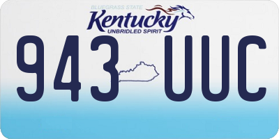KY license plate 943UUC