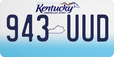 KY license plate 943UUD