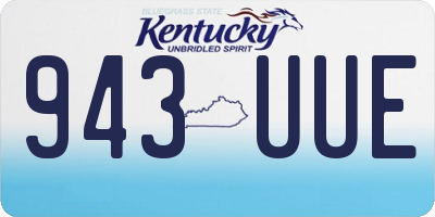 KY license plate 943UUE