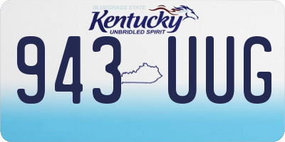 KY license plate 943UUG