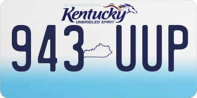 KY license plate 943UUP