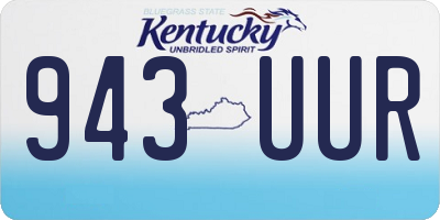 KY license plate 943UUR