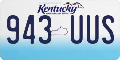 KY license plate 943UUS