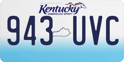 KY license plate 943UVC