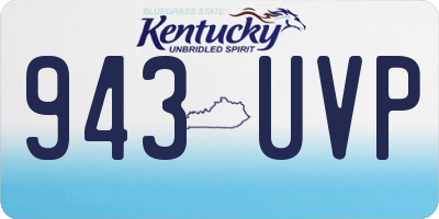KY license plate 943UVP