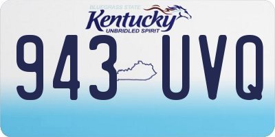 KY license plate 943UVQ