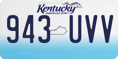KY license plate 943UVV
