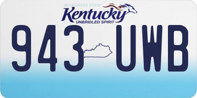 KY license plate 943UWB