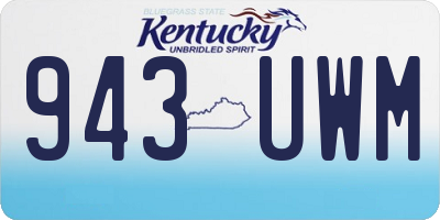 KY license plate 943UWM