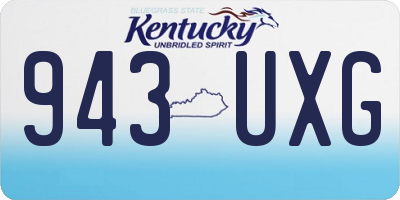 KY license plate 943UXG