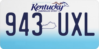 KY license plate 943UXL