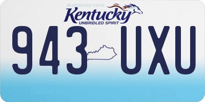 KY license plate 943UXU