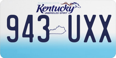 KY license plate 943UXX