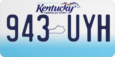 KY license plate 943UYH