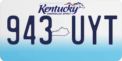 KY license plate 943UYT