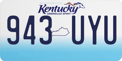 KY license plate 943UYU