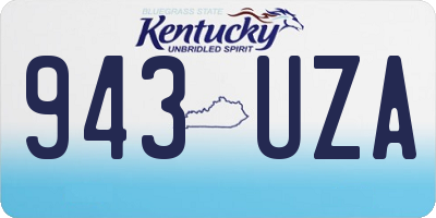 KY license plate 943UZA
