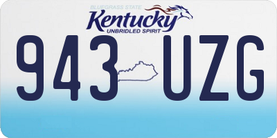 KY license plate 943UZG
