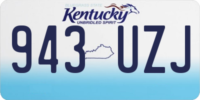 KY license plate 943UZJ