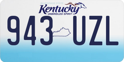 KY license plate 943UZL
