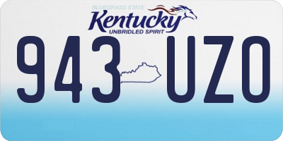KY license plate 943UZO