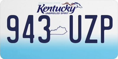 KY license plate 943UZP